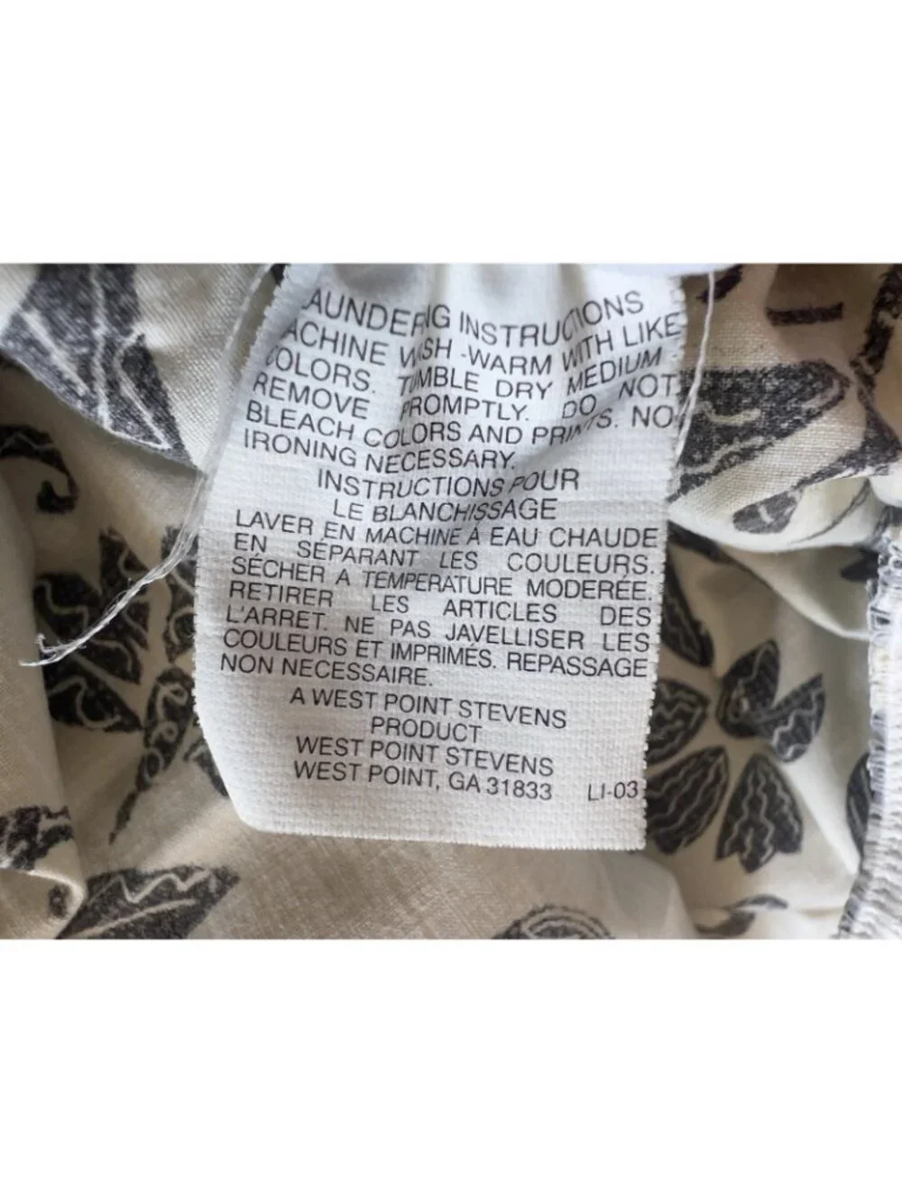 Collier Campbell KING Fitted Sheet 100% Combed Cotton Stencil Flower Made in USA